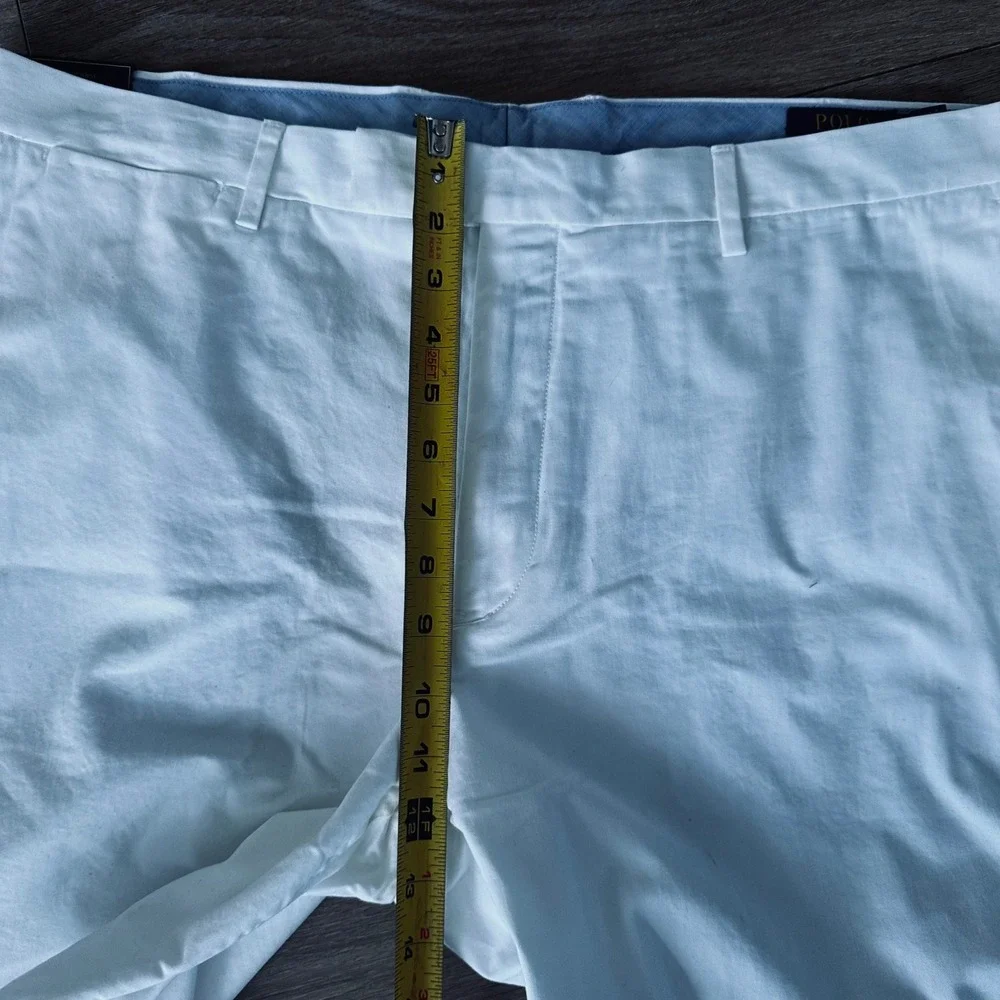 Polo Ralph Lauren Mens White Stretch Slim Fit Chino Shorts Size 40 NWT